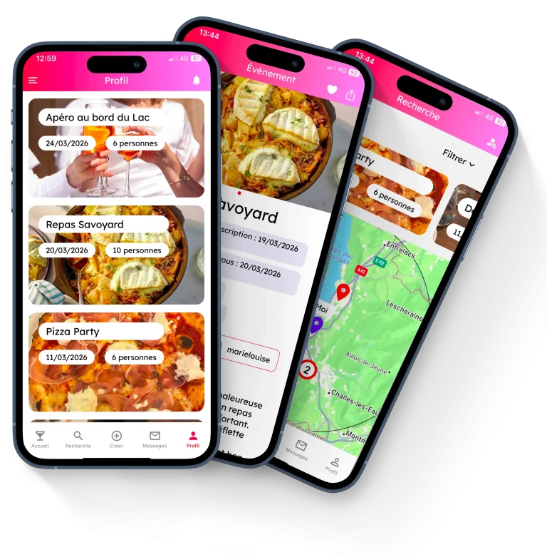 Vue de l'application Epicuremee